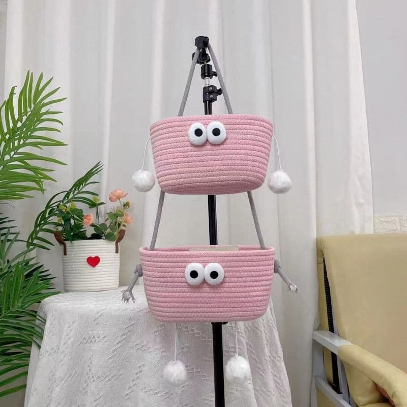 ランドリーバスケット 吊り下げ式かわいい動物収納バスケット