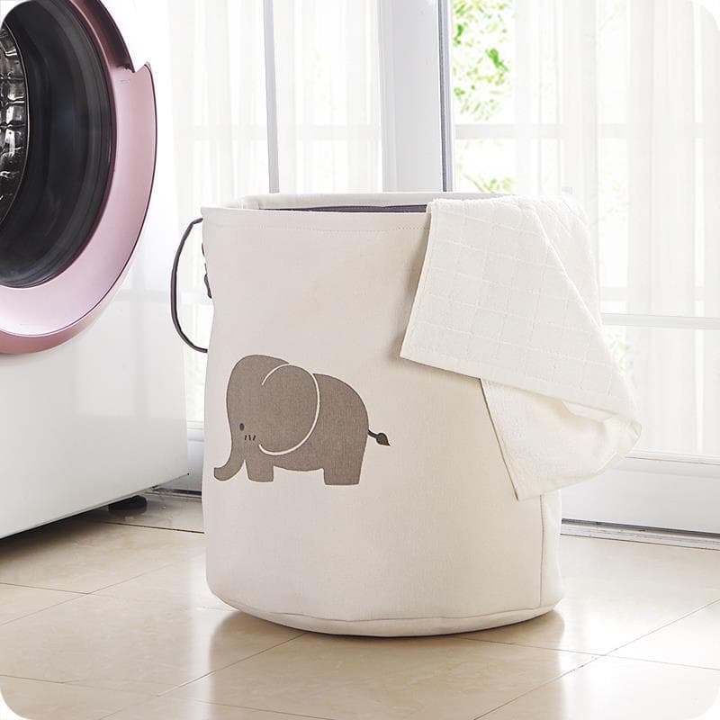 ランドリーバスケット かわいい動物柄 収納バスケット