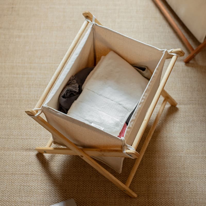 ランドリーバスケット 洗濯収納 折りたたみ式 キャンバスバスケット